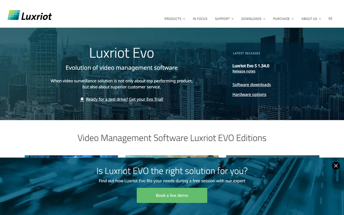 Luxriot homepage