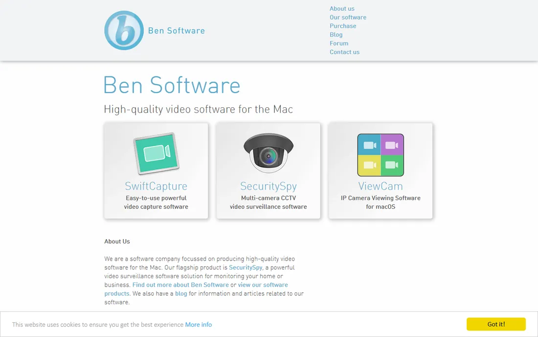 SecuritySpy homepage