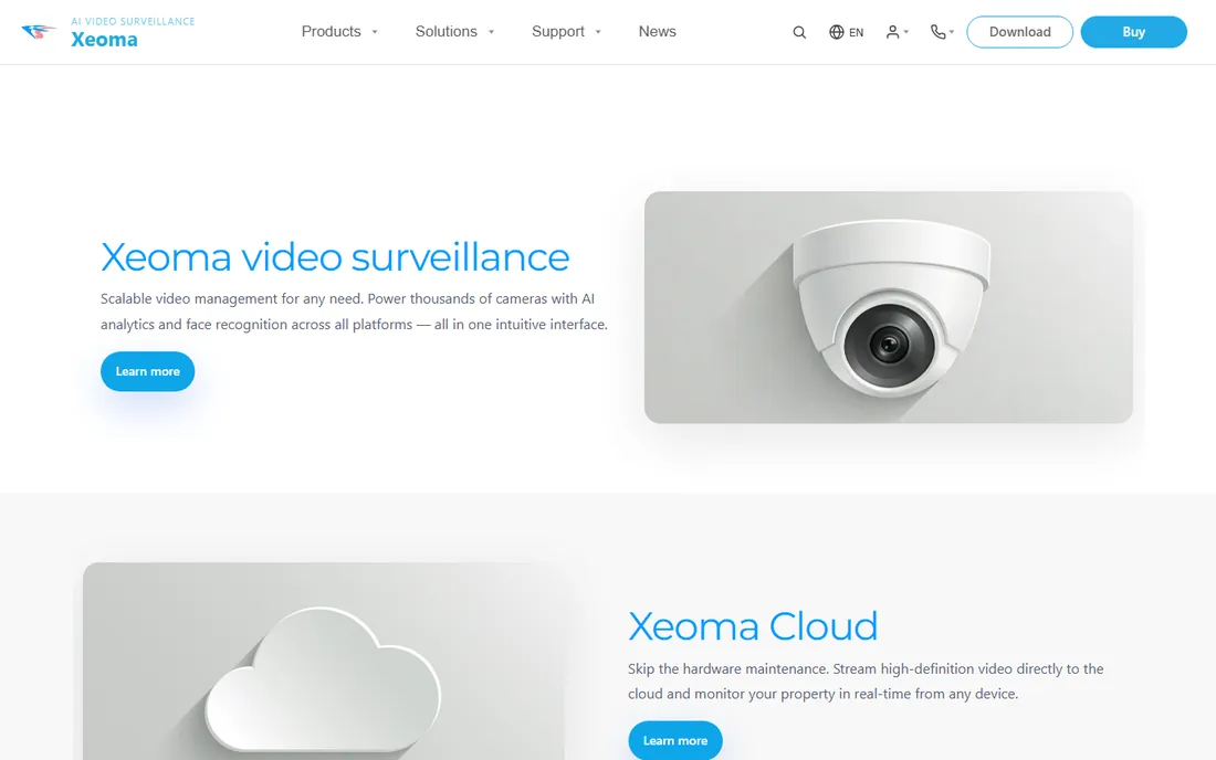Xeoma homepage