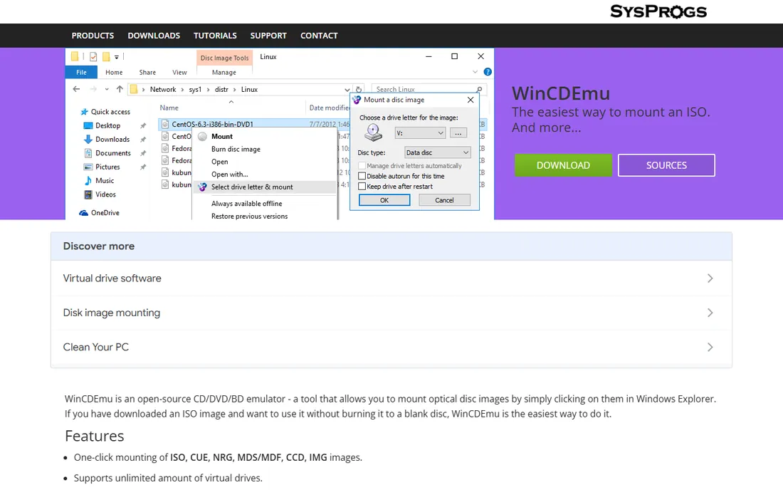 WinCDEmu homepage