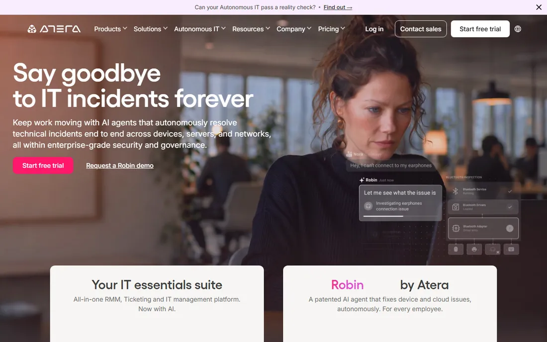 Atera homepage