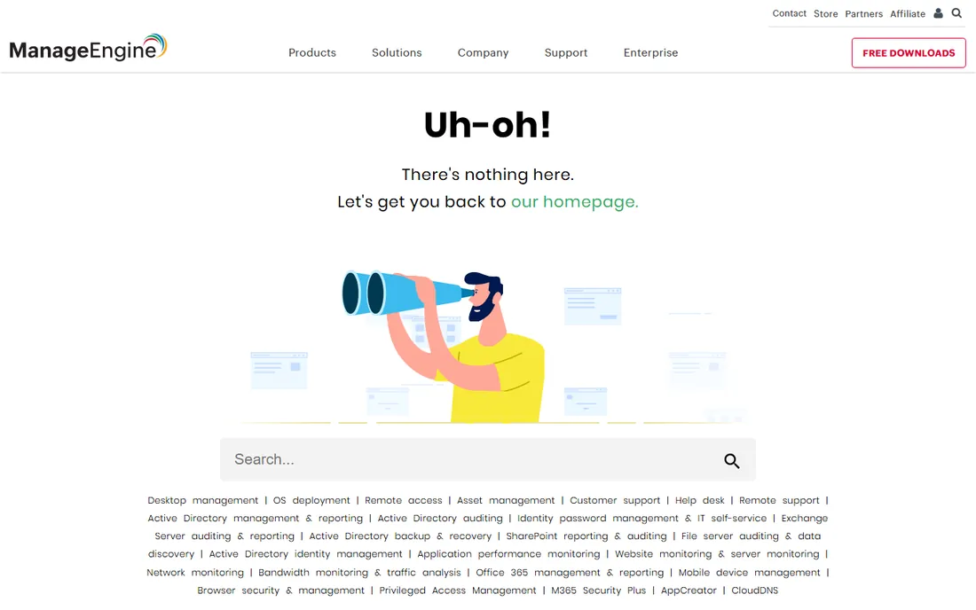 ManageEngine Endpoint Central homepage