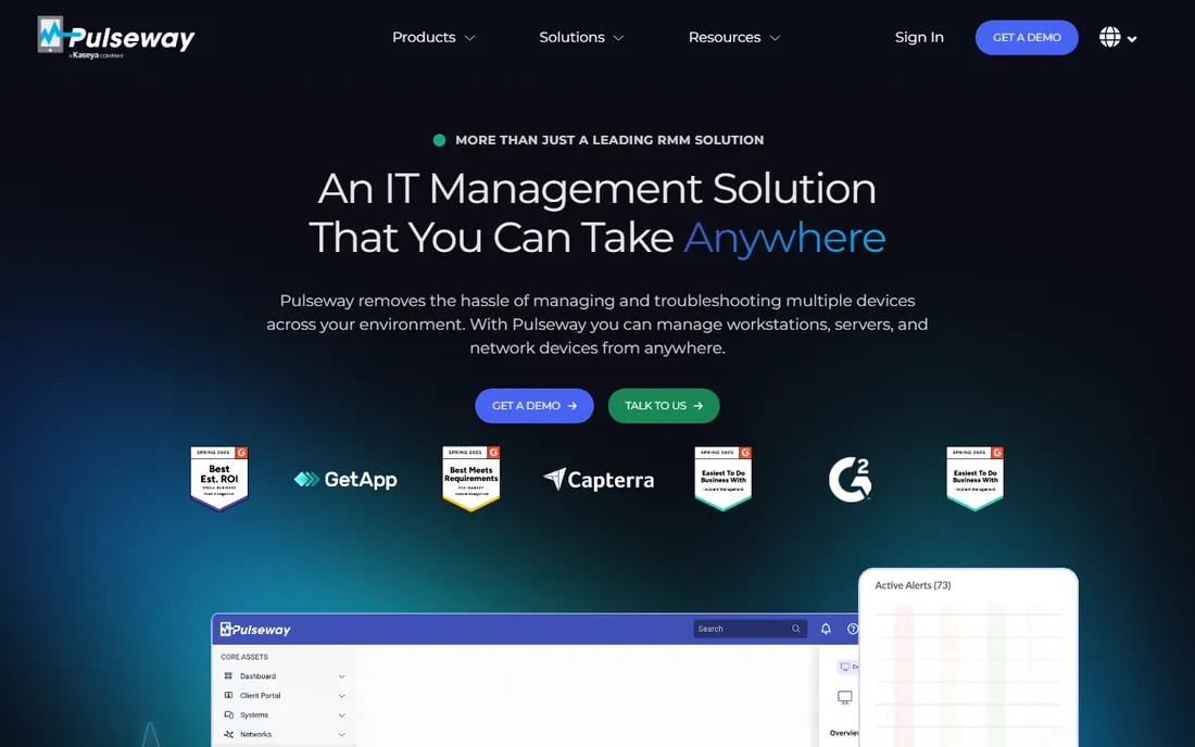 Pulseway homepage