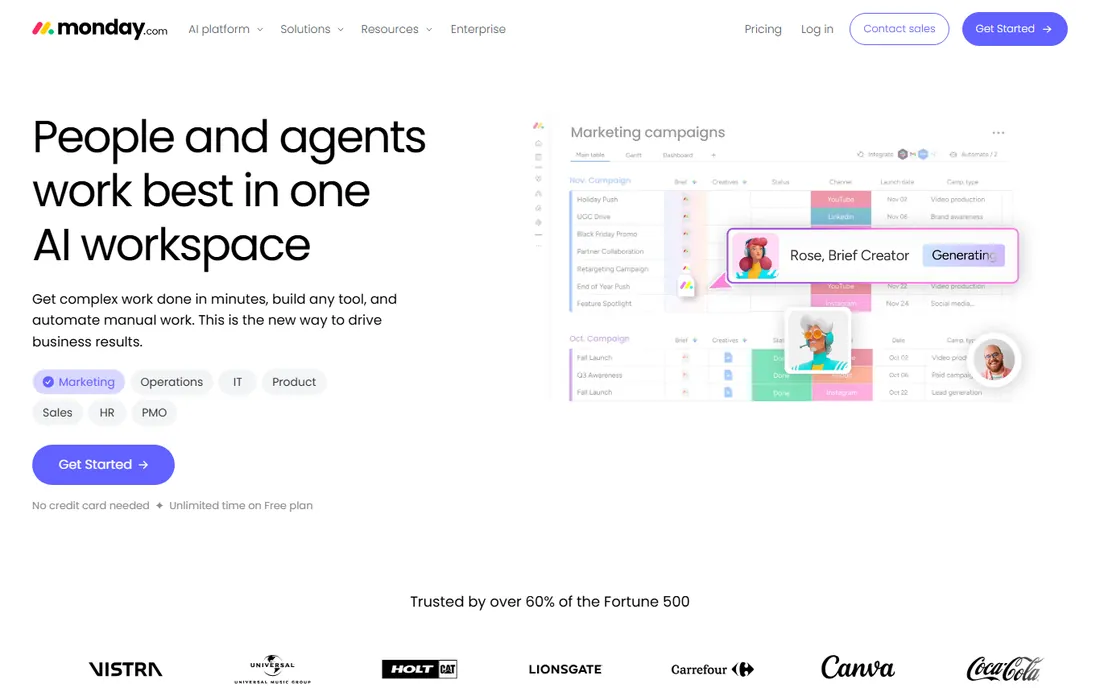 monday.com homepage
