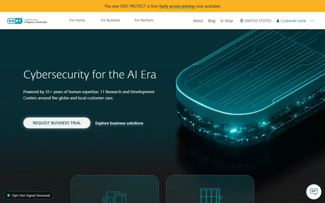ESET homepage