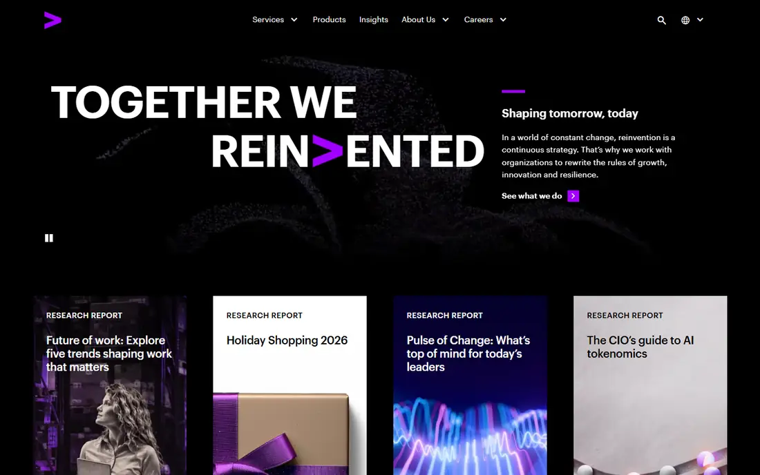 Accenture homepage