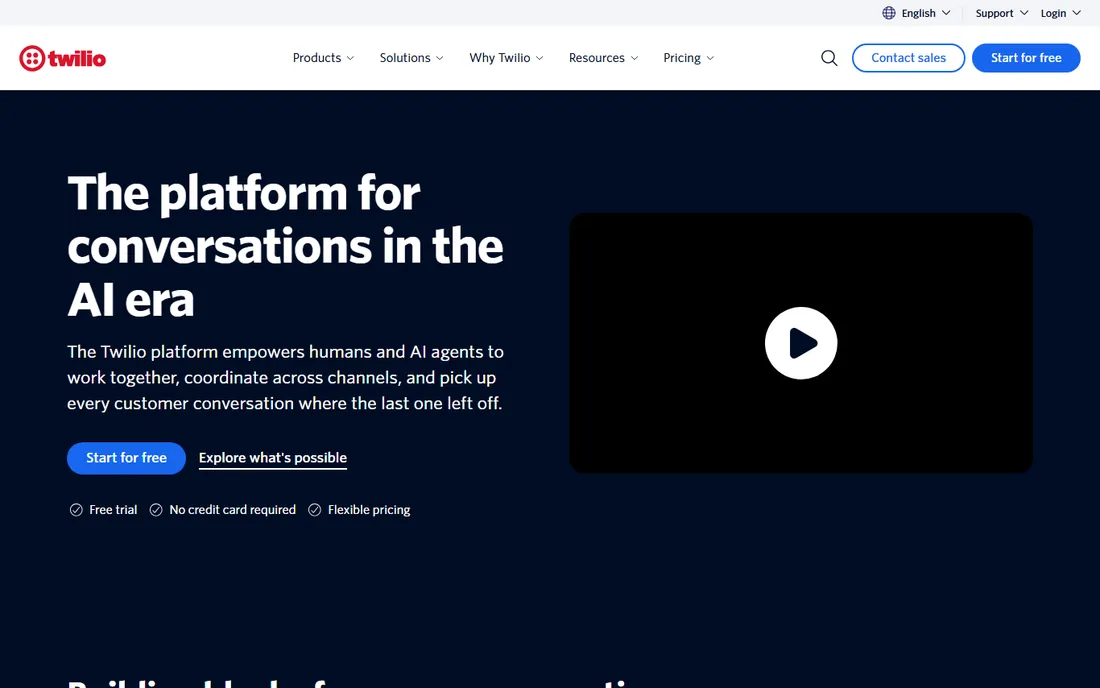 Twilio Studio homepage