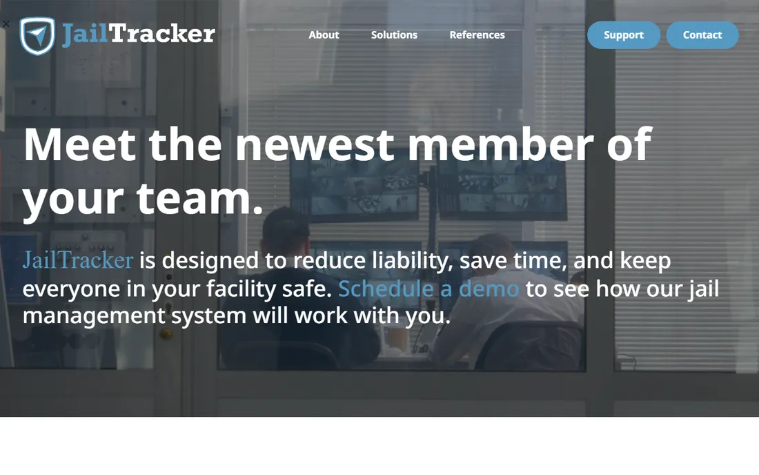 JailTracker homepage