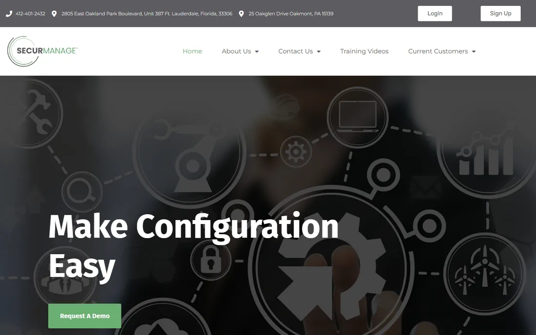 SecurManage homepage