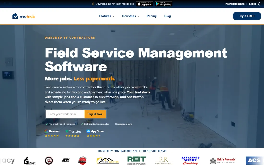 Mr. Task homepage