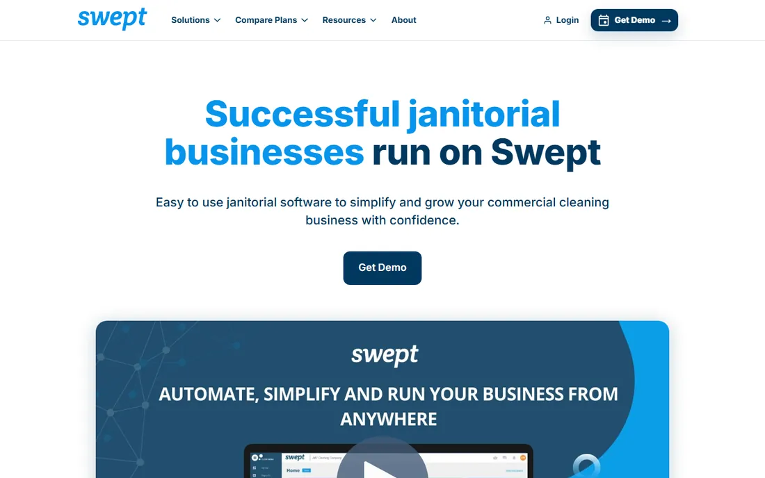 Swept homepage