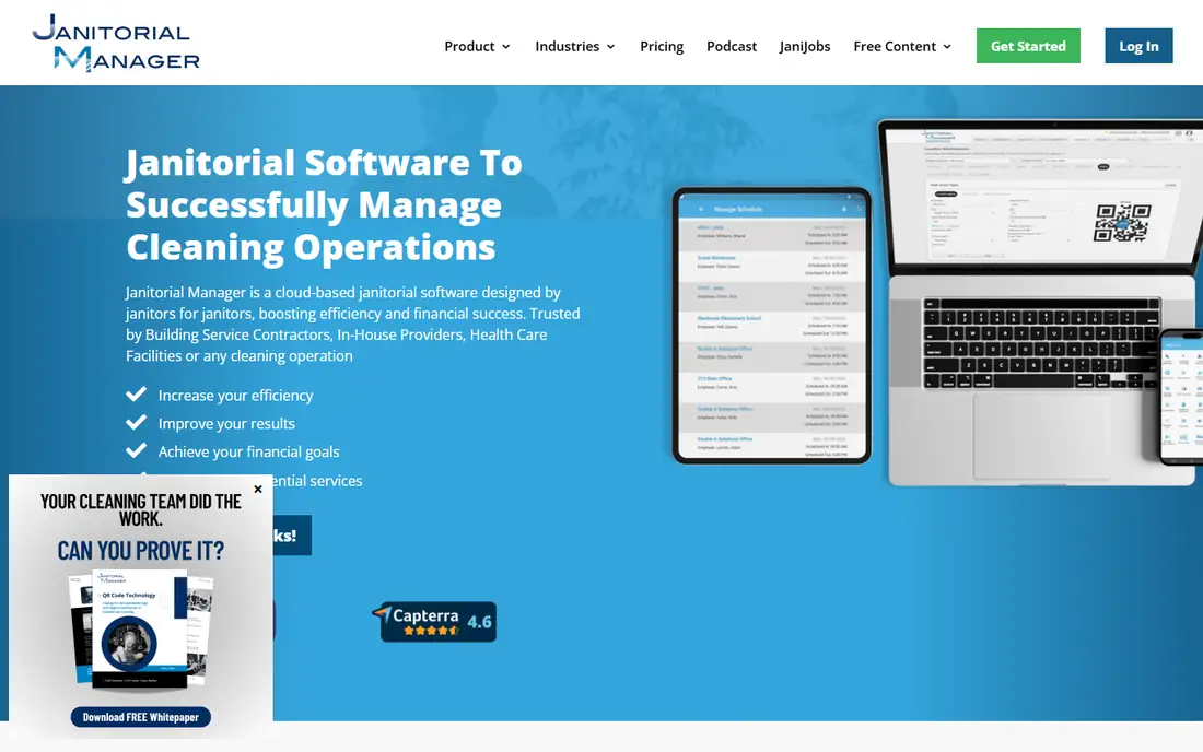 Janitorial Manager homepage