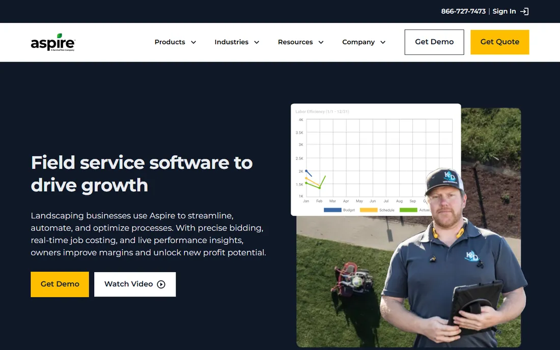 Aspire homepage