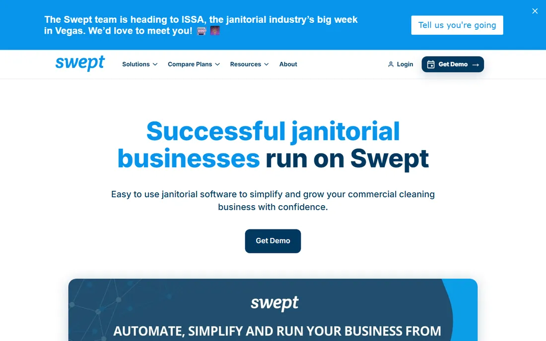 Swept homepage