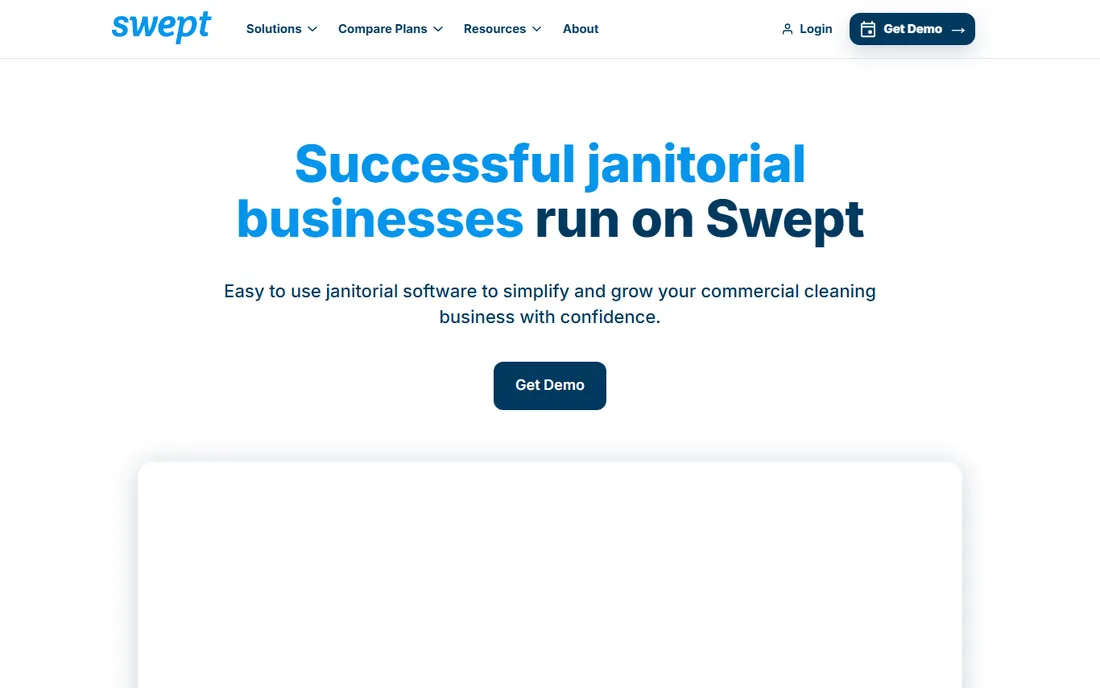Swept homepage