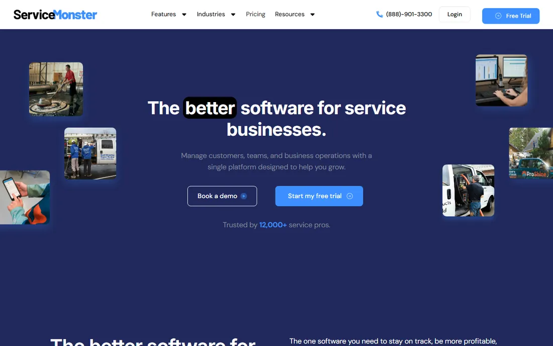ServiceMonster homepage