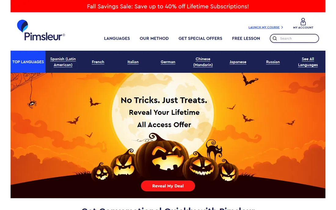 Pimsleur homepage