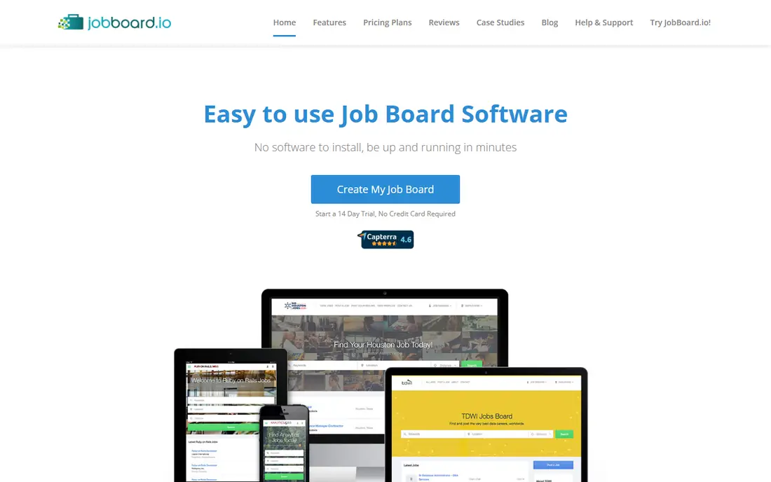 JobBoard.io homepage