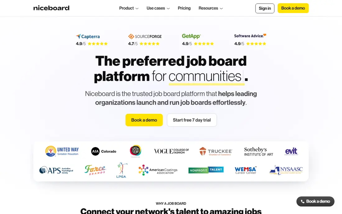Niceboard homepage