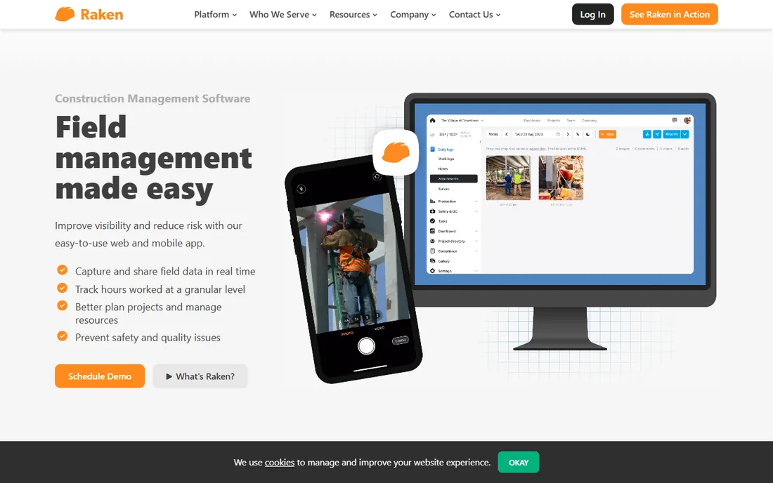 Raken homepage