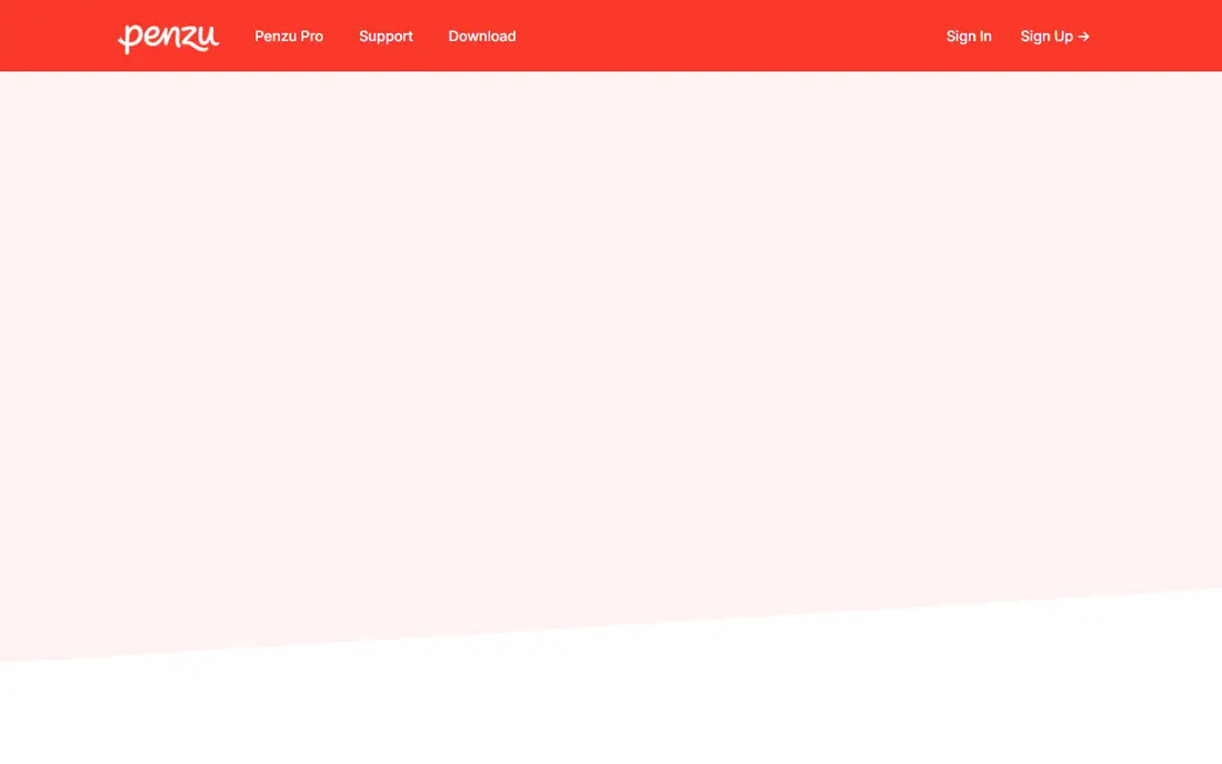 Penzu homepage