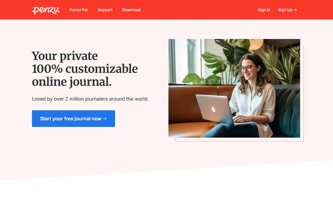 Penzu homepage