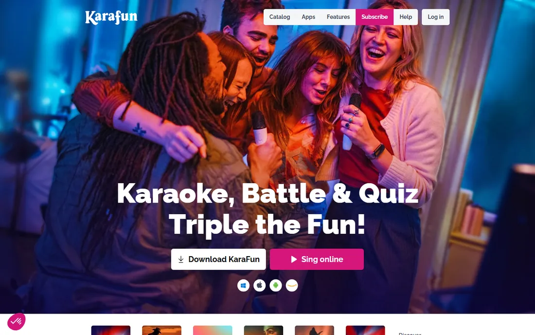 KaraFun homepage