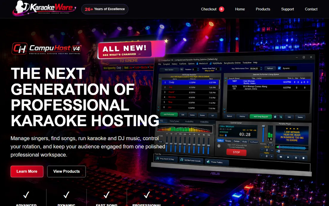CompuHost V4 homepage