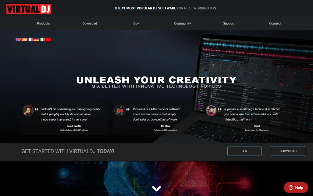 VirtualDJ homepage