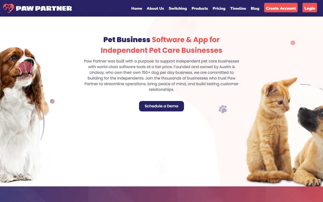 Paw Partner homepage