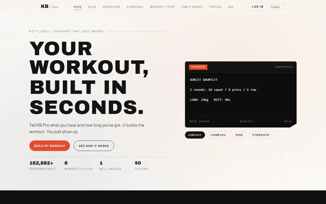 KB Pro homepage