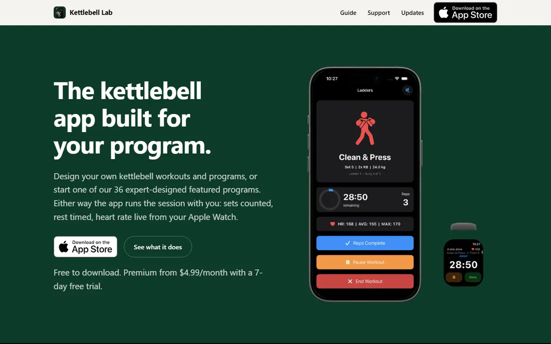 Kettlebell Lab homepage