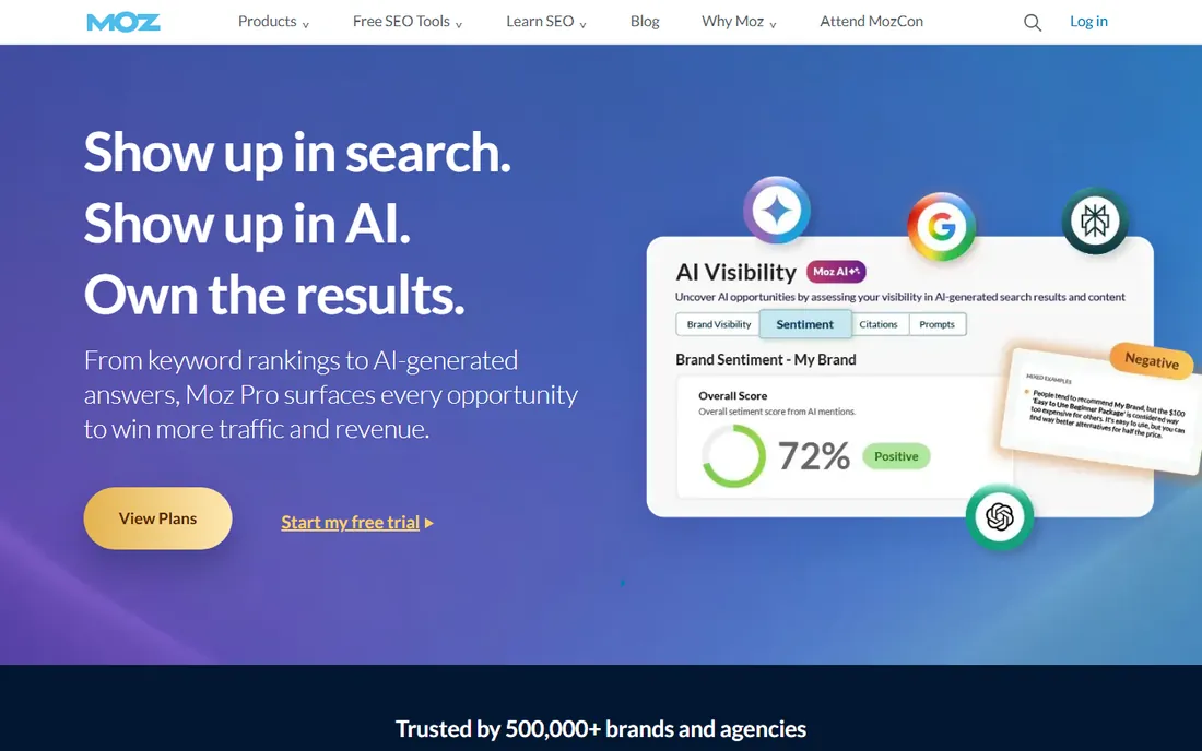 Moz Pro homepage