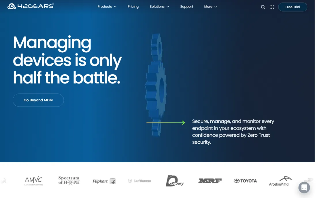 42Gears SureLock homepage