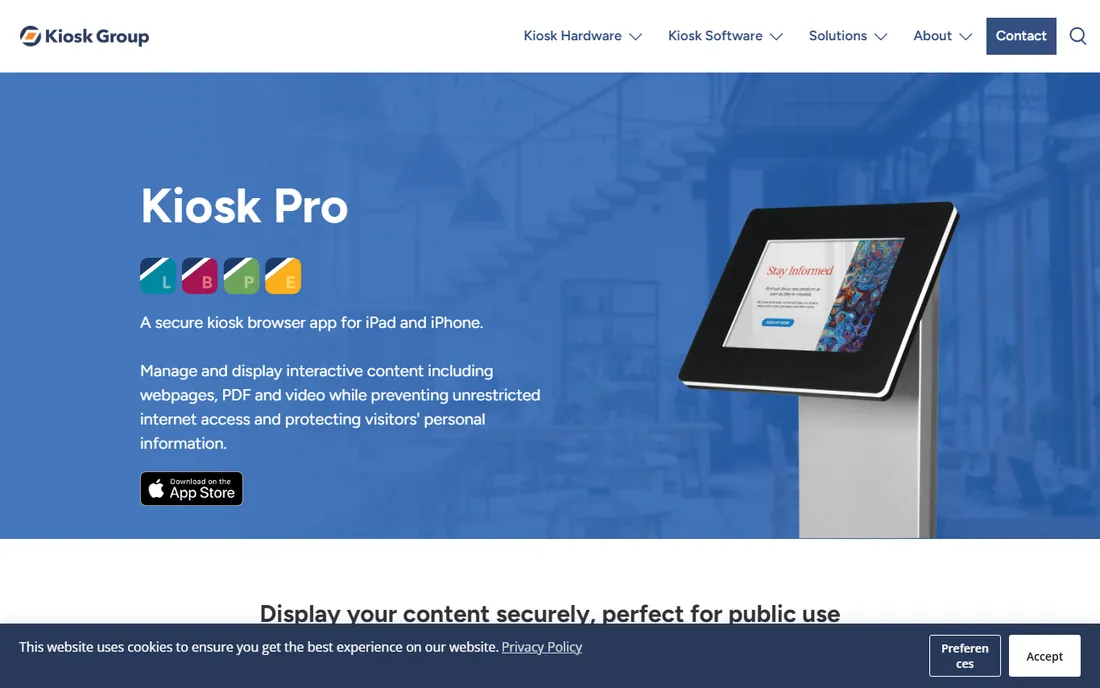 Kiosk Pro homepage