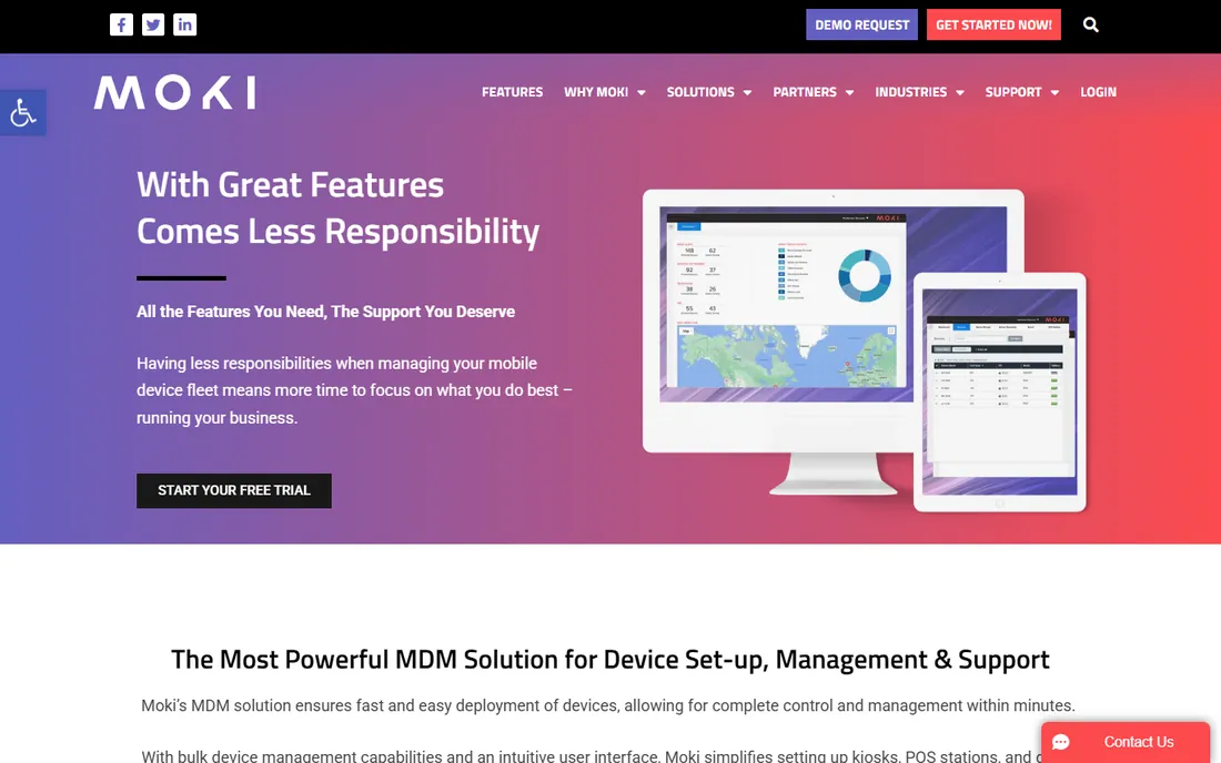 Moki homepage