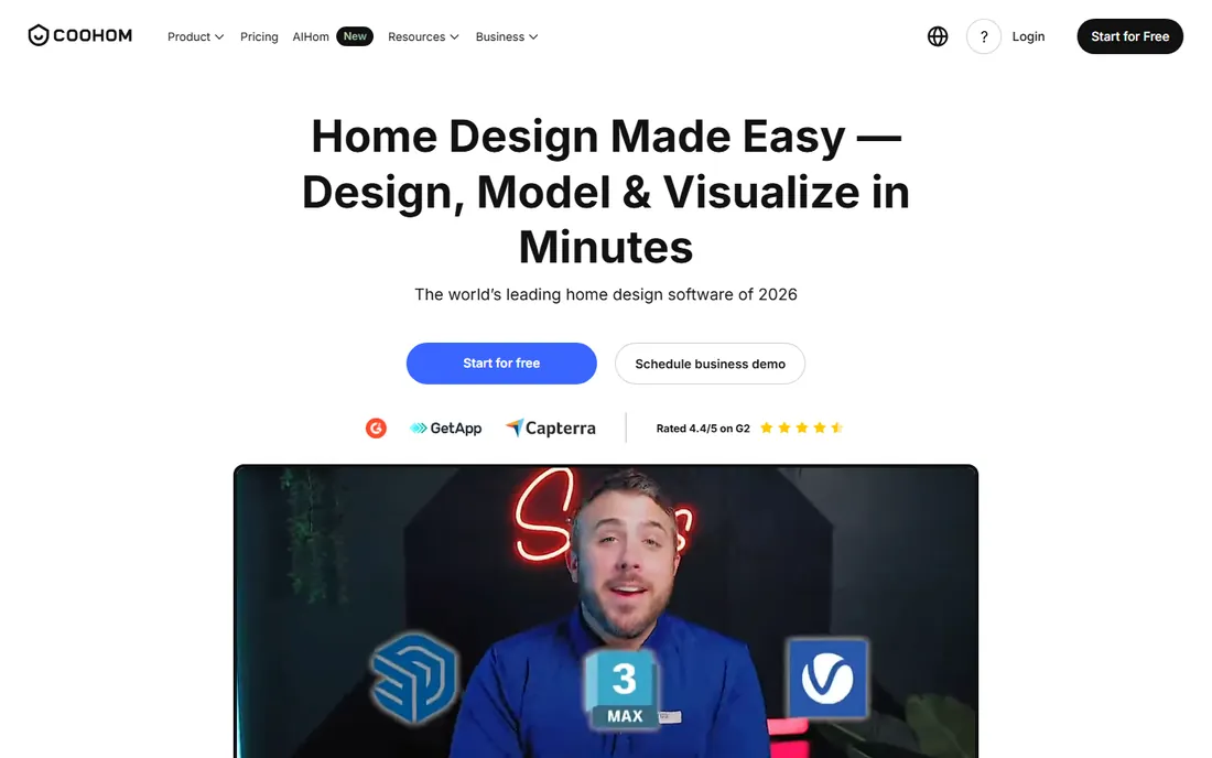 Coohom homepage