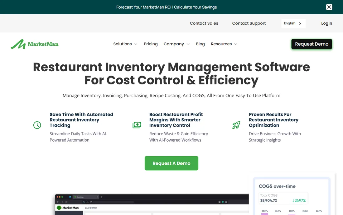 MarketMan homepage