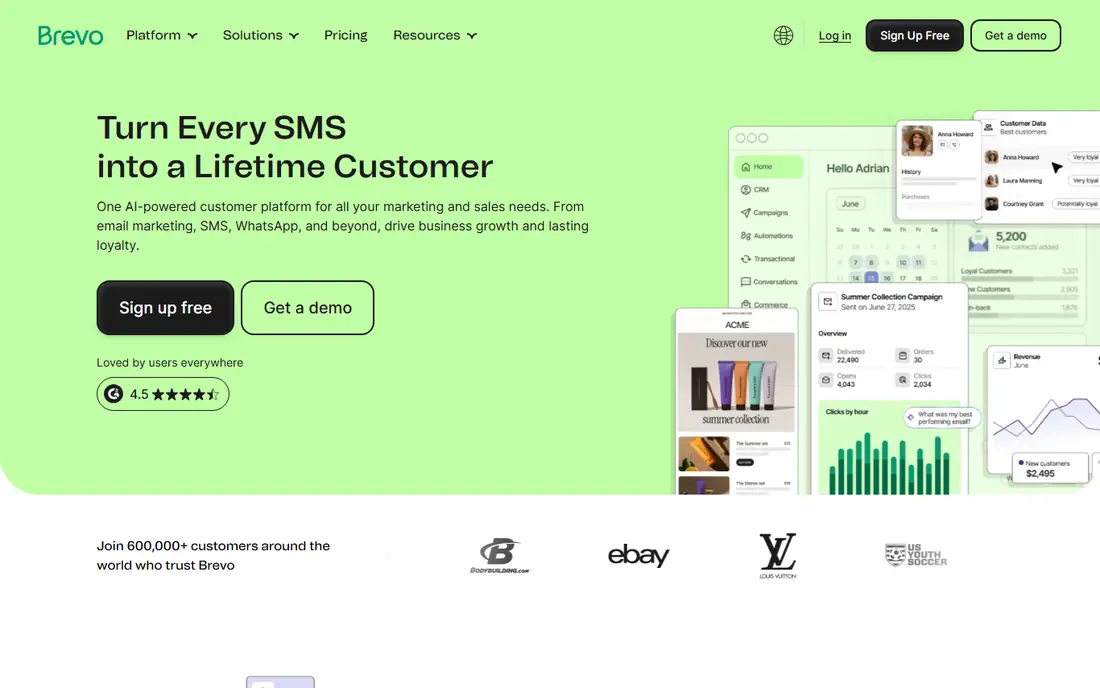 Brevo homepage
