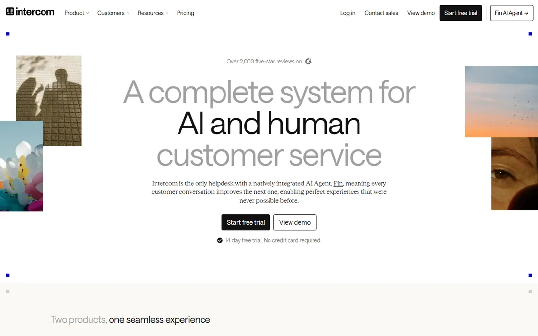 Intercom Articles homepage