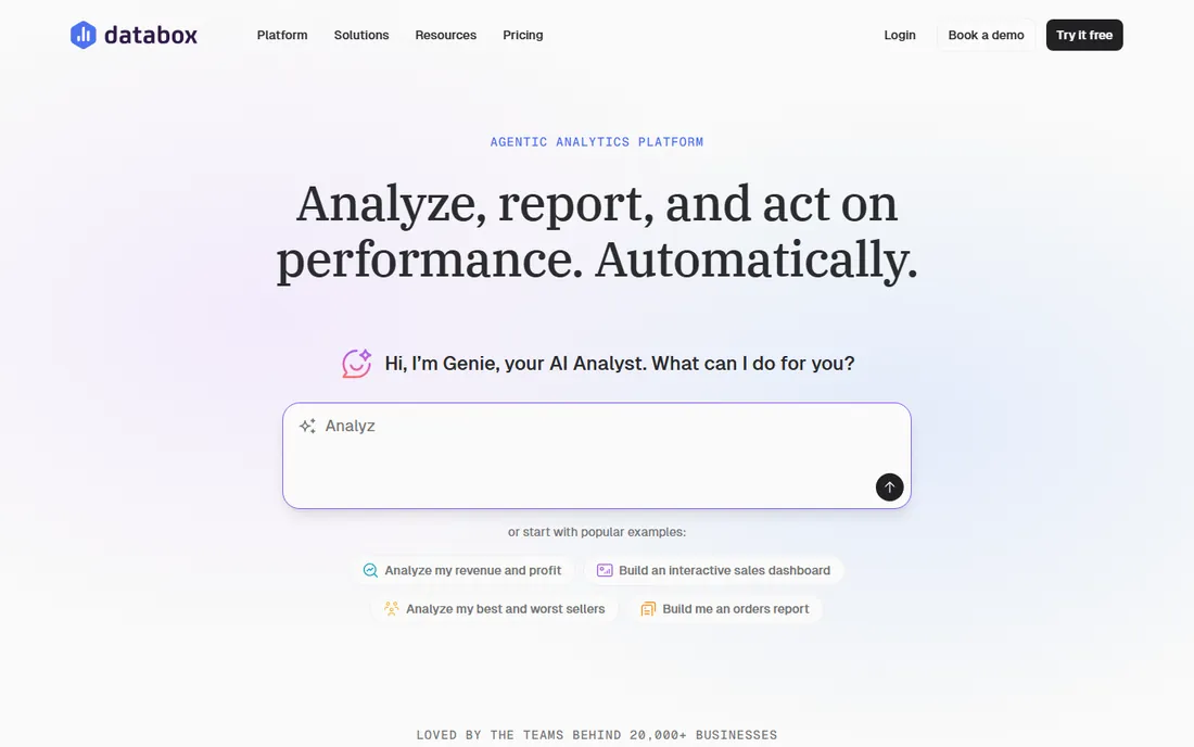 Databox homepage