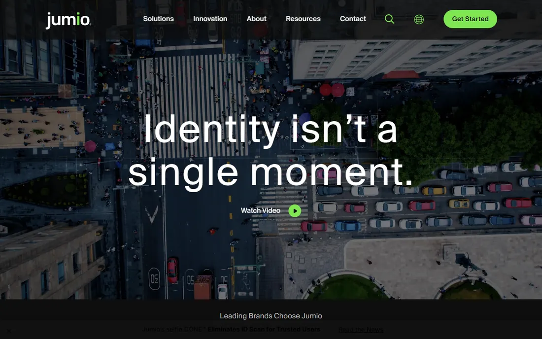 Jumio homepage