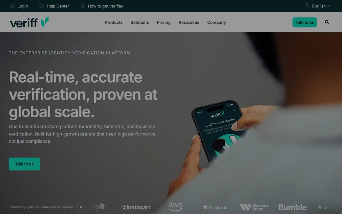 Veriff homepage