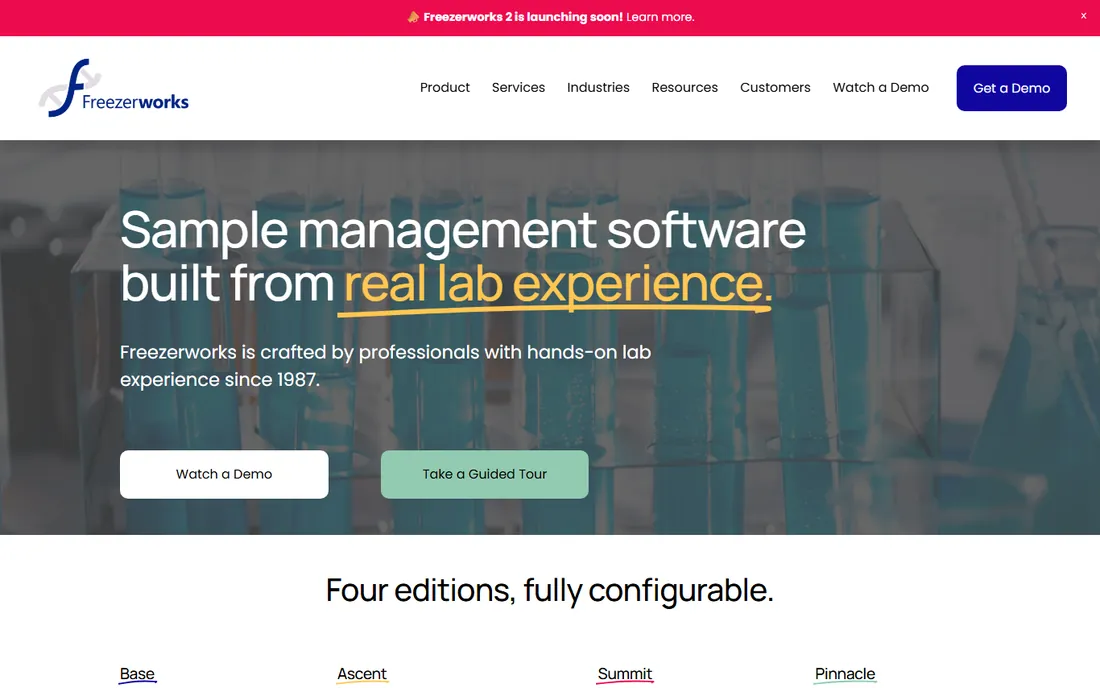 Freezerworks homepage