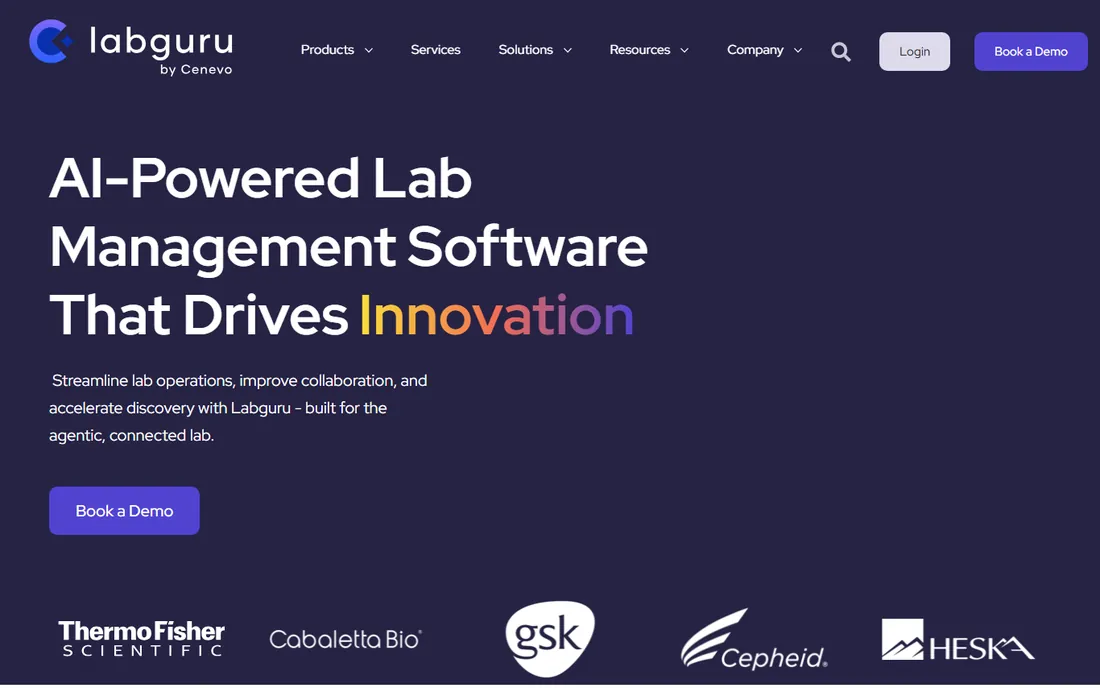 Labguru homepage