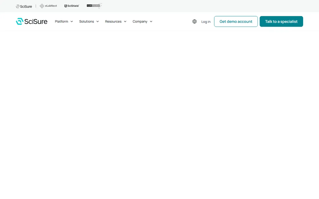 SciSure homepage
