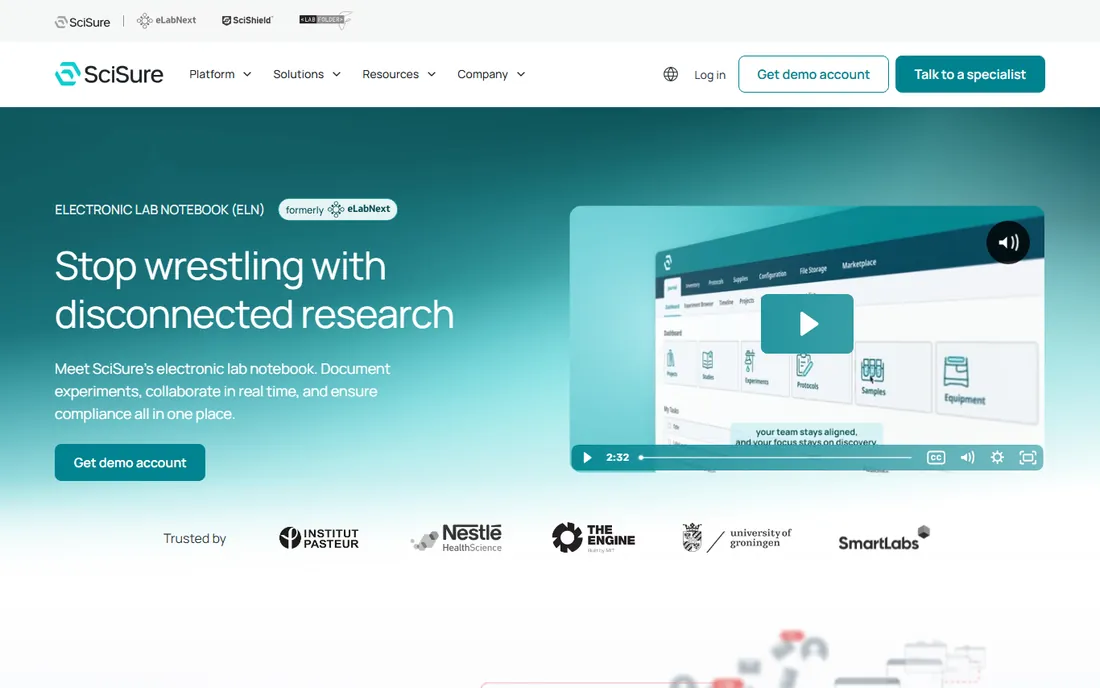 SciSure homepage