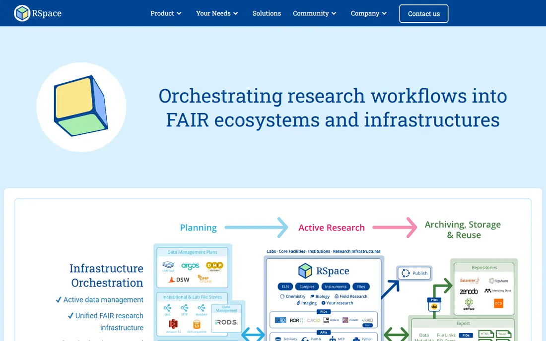 RSpace homepage