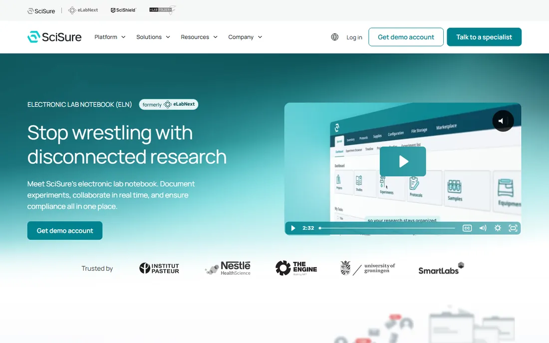 SciSure homepage