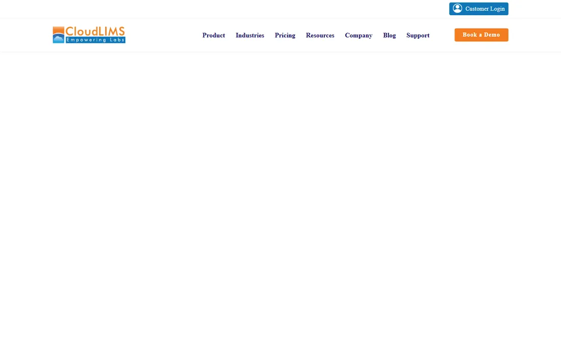 CloudLIMS homepage